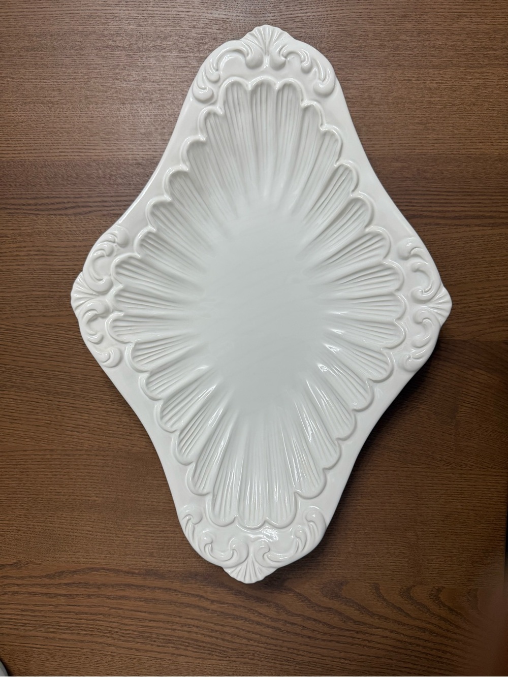 Vintage Pizzato Italy Large White Ceramic Serving Platter 19”